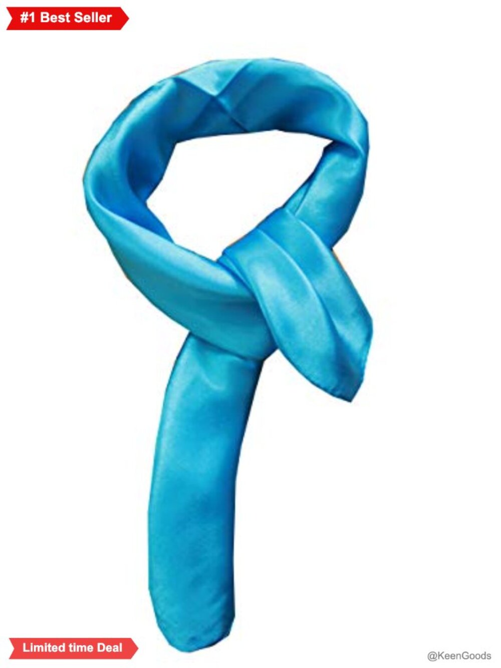 Silk Blend Square Scarf 23.6in Pure Color Neckerchief Headband